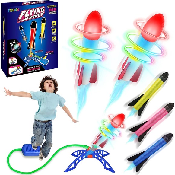 NEW IN BOXES -Kids Summer FUN - 4 sets of air powered rockets - Picture 1 of 7